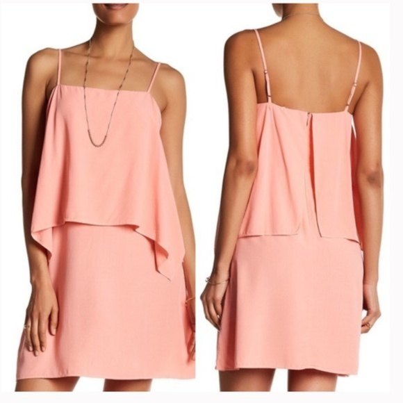 NWT Splendid Rosette Voile Popover Dress Peach XS - Picture 1 of 10